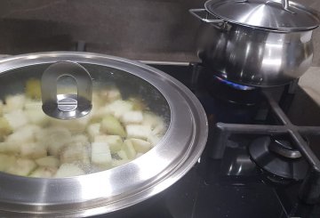 PASTA ALLA CREMA DI MELANZANE preparazione 3