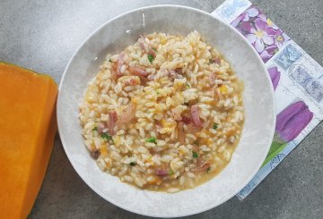 RISOTTO ZUCCA E SPECK preparazione 11