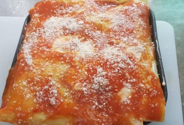 LASAGNA CON LE POLPETTE IN FRIGGITRICE AD ARIA preparazione 8