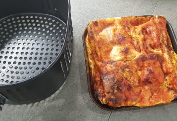 LASAGNA CON LE POLPETTE IN FRIGGITRICE AD ARIA preparazione 10