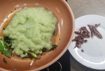 PASTA CON FOGLIE DI CAVOLFIORE preparazione 7