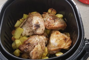 POLLO CON PATATE IN FRIGITRICE AD ARIA preparazione 6