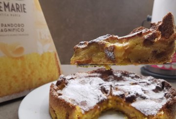 TORTA  CON PANDORO AVANZATO preparazione 11